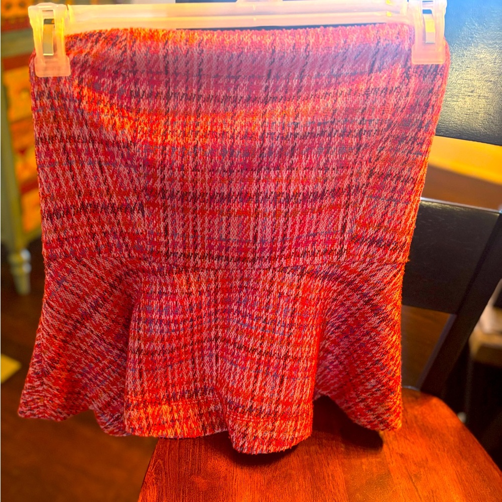 Maeve Red Plaid A-Line Top